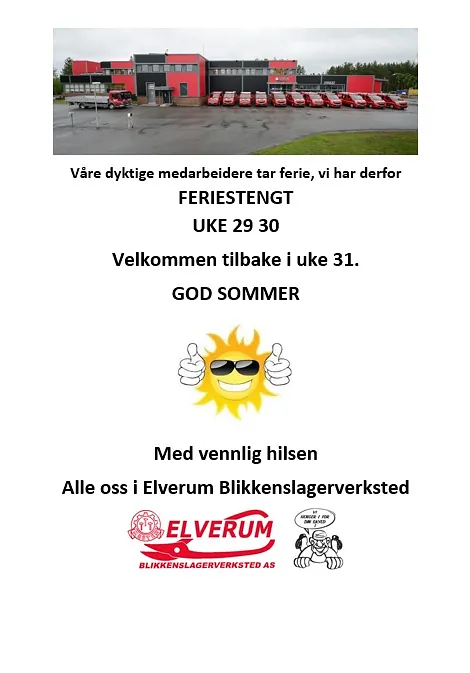Feriestengt 29 og 30